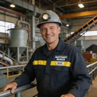 Portrait of maintenance manager in mining concentrator