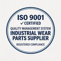ISO 9001 certification badge for industrial wear parts