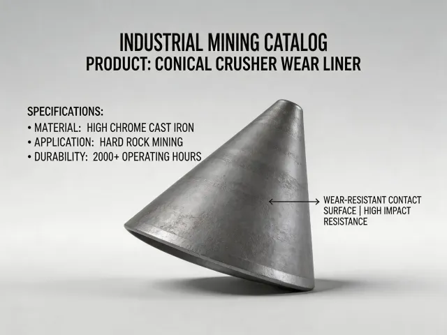 Mining wear part product render for wear liner