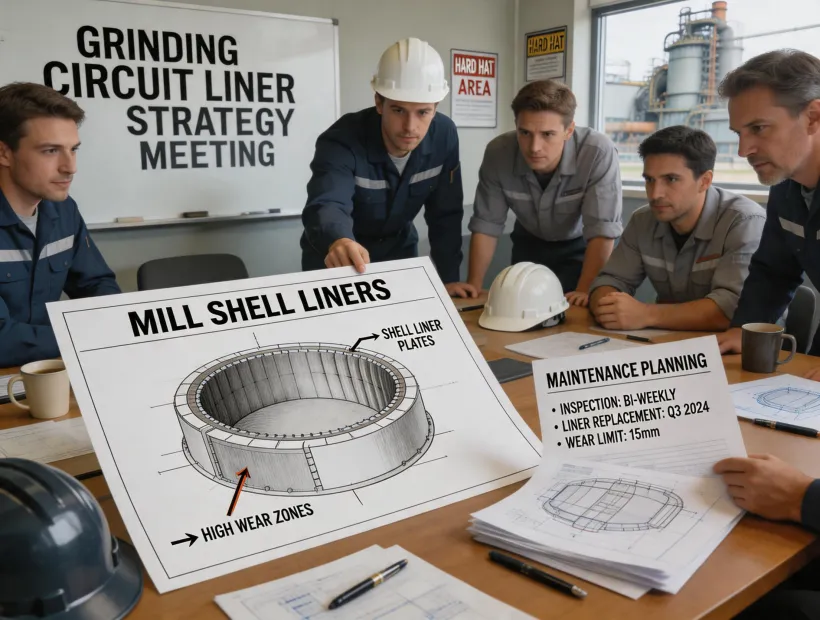 Grinding circuit liner strategy meeting with mill shell
